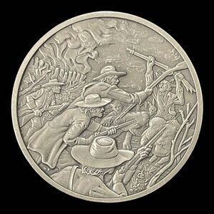 Vintage Medal History of Colonial America Pewter Coin War Against Colonists